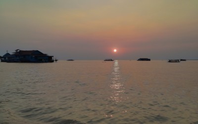 Sunset on Tonle Sap Lake