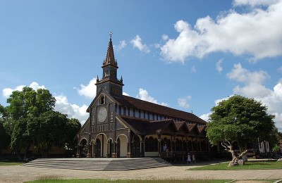 Kon Tum wooden catholic church