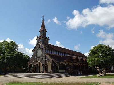 Kon Tum wooden catholic church